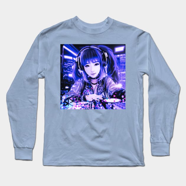 Japanese Female DJ Club Vibes! Long Sleeve T-Shirt by SocietyTwentyThree